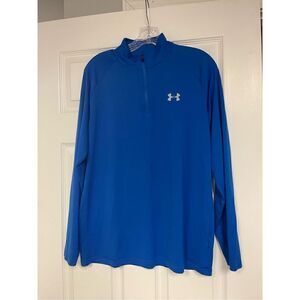 Under Armour, quarter zip, pullover, royal blue, men’s medium